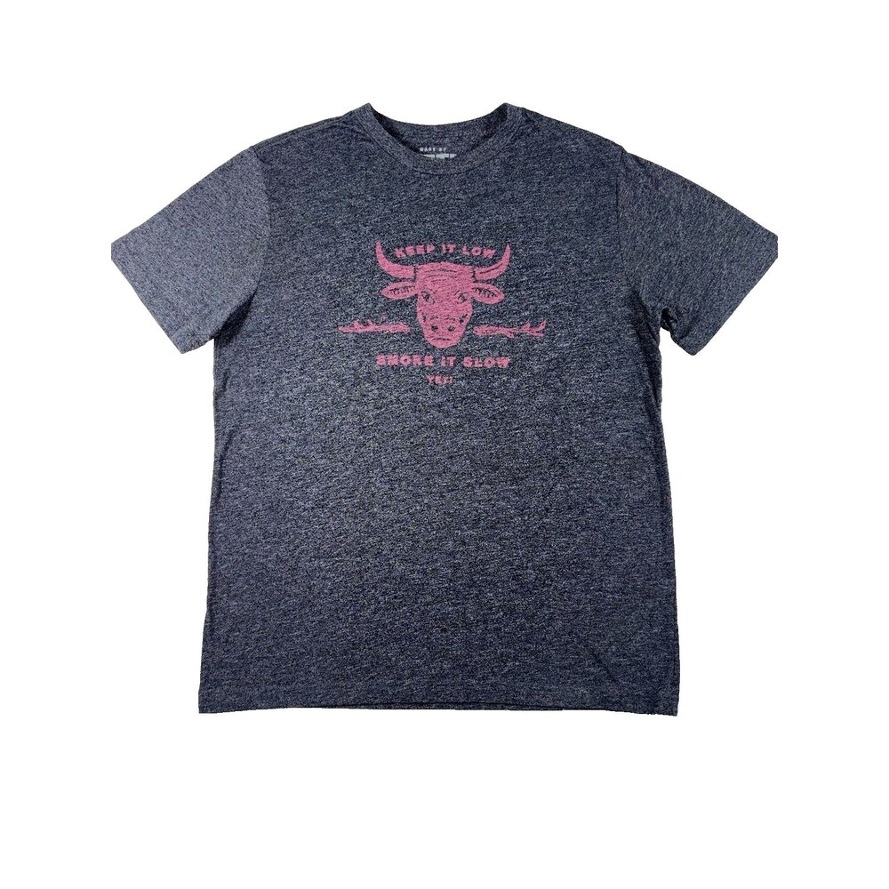 YETI Men’s Graphic T-Shirt Small Gray Keep It Low Smoke It Slow Tee
